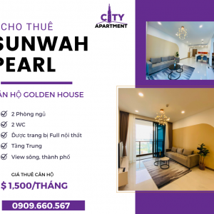 Cho thuê căn hộ 2PN Sunwah Pearl - tòa Golden house