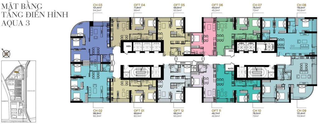 Apartment For Rent – Located in Aqua 3. 2 Bedroom