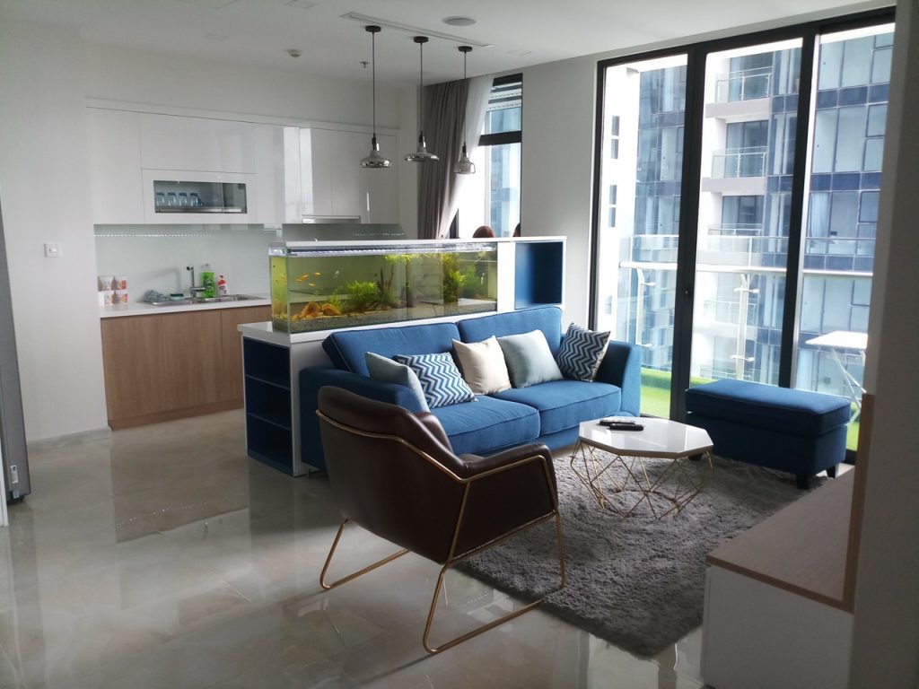 Apartment For Rent – Located in Aqua 1 Vinhomes Golden River – 3 Bedroom full funiture. Price $2000/month