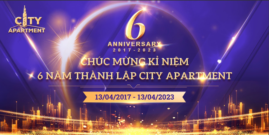 Happy Anniversary 6 years of Establishment Day City Apartment