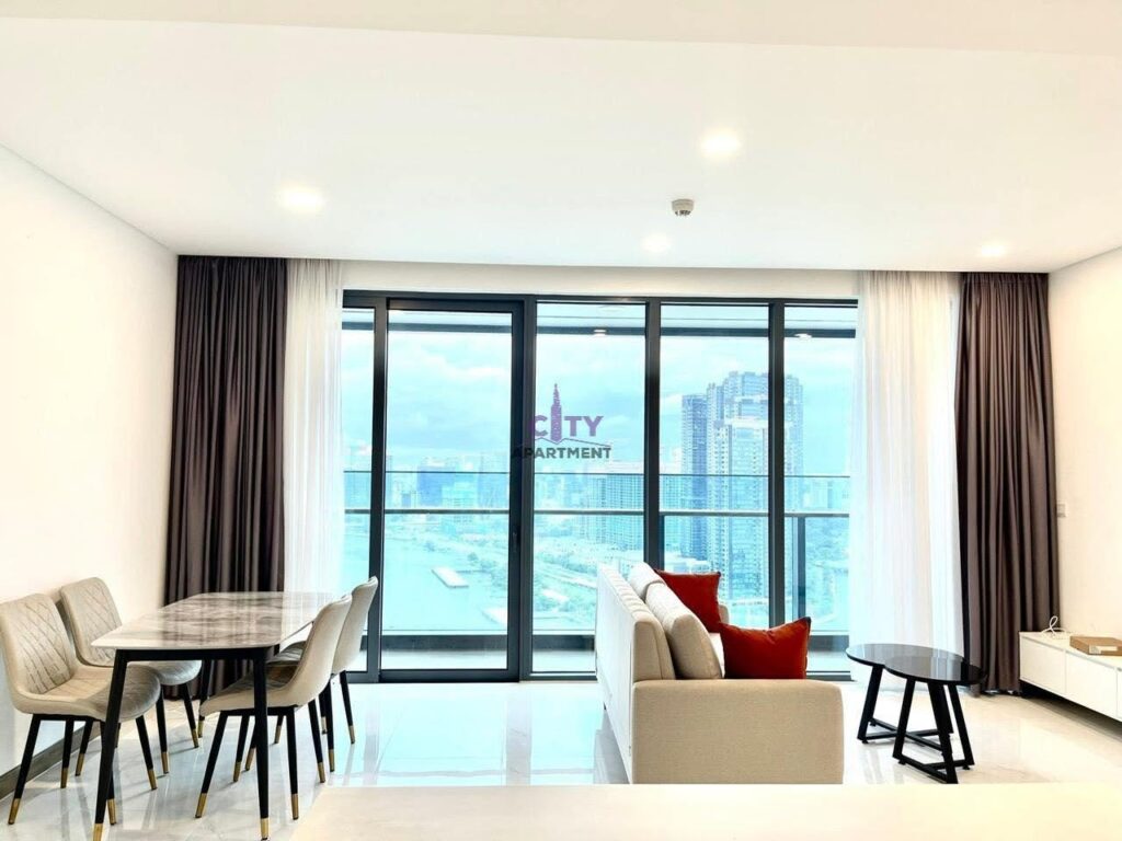 Cho Thuê Căn Hộ 2PN Sunwah Pearl – View Trực Diện Sông Sài Gòn & Bitexco